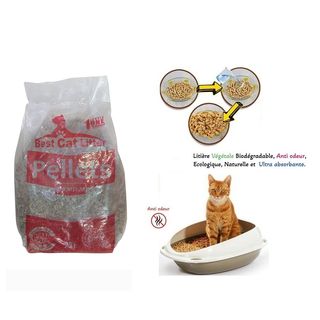 Litière Au Granules De Bois Naturel 23L PELLETS