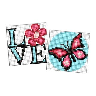 Алмазна мозаїка Ідейка 9*9 см Граційний метелик - [1247470]