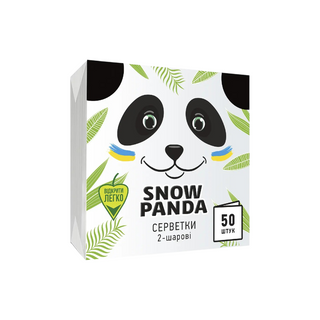 Серветки паперові Сніжна панда 50 шт. 24*24 см білі - [1245213]