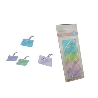 Crochet Mural Autocollant Plastique X4 TRACELESS