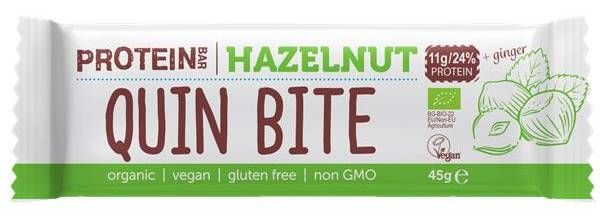 QUIN BITE BIO BARRA DE PROTEÍNA DE AVELÃ SG 45G
