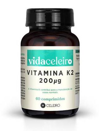 vida celeiro vitamina K2 200mcg 60 comprimidos