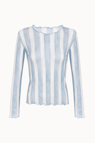 TOP MANGA COMPRIDA MISO AZUL M