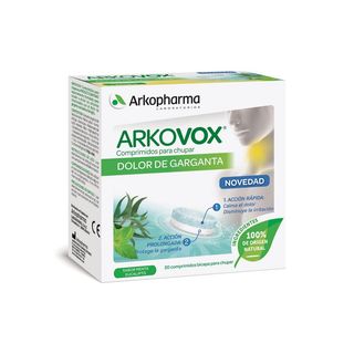 Arkovox Dolor Garganta Menta Y Eucalipto 20 Comprimidos
