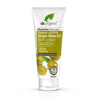 Dr.Organic პირველადი აწურვის ზეითუნის ზეთის ლოსიონი