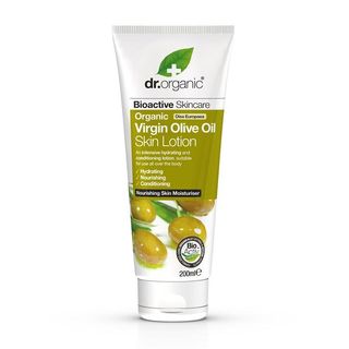 Dr.Organic პირველადი აწურვის ზეითუნის ზეთის ლოსიონი