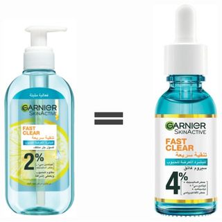 Offre Garnier Skin Active : Sérum Anti-Acné 30ml = Gel Nettoyant Quotidien 3 en 1 200ml