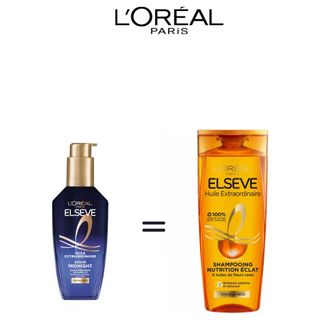 Offre Elseve : Sérum Midnight 100ML = Shampoing Ex Oil 200ML