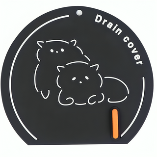 Couvercle de Bonde NOIR en Silicone Étanche – Filtre Anti-Bouchon pour Évier et Salle de Bain