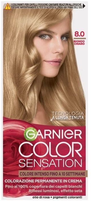 Garnier Color Sensation Colorazione Permanente 8.0 Biondo Chiaro   Gar8425