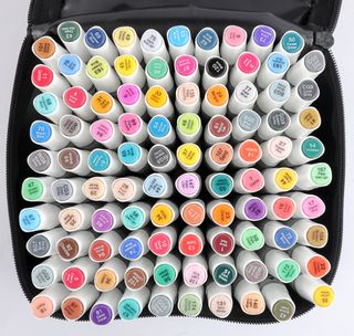 Marcadores Colorir Ponta Dupla 100 Unidades Note!