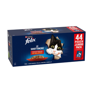 Felix le ghiottonerie cat busta multipack 44x85g mix carne