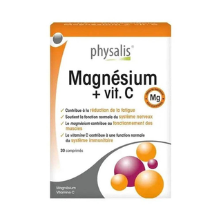 Physalis Magnésium bisglycinate + Vit C 30 Comprimés