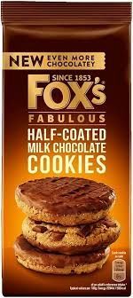 Foxs Fabulous Half-Coated Milk Chocolate Cookies 175G