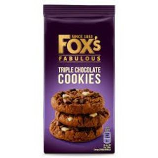 FOXS FABULOUS TRIPLE CHOCOLATE COOKIES 180G