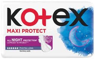 KOTEX MAXI PROTECT ALL NIGHT EXTRA LONG PADS 7'S