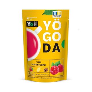 Чай 50 г Yogoda малиновий з імбирем та корицею д/пак