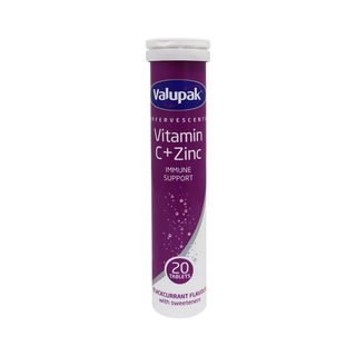 Valupak Vitamin C + Zinc Effervescent Tablets 20’s