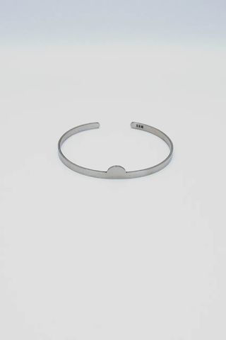 Brazalete Semi Círculo Plateado