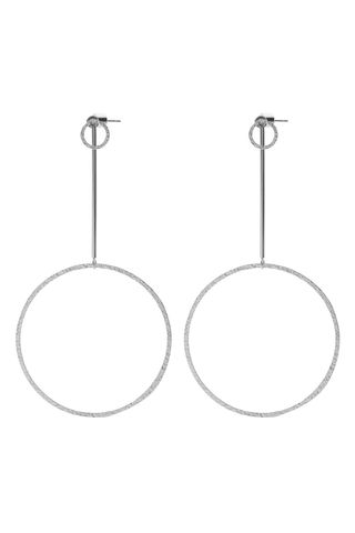 Pendientes Círculo Desmontable Plateado