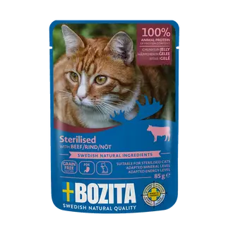 Bozita sterilised kawałki w galaretce z wołowiną 85g