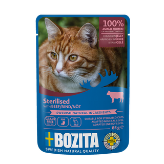 Bozita sterilised kawałki w galaretce z wołowiną 85g