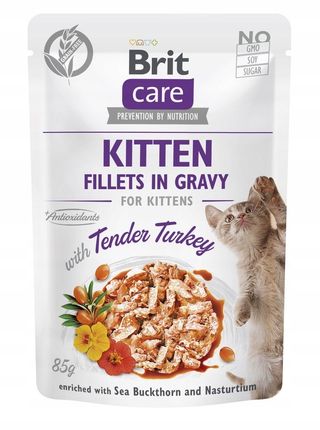 BRIT CARE FILLETS Kitten indyk sos 85g