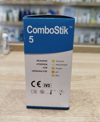 COMBOSTIK 5 BANDELETEES REACTIVES POUR L'ANALYSE URINAIRE