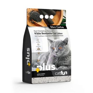 კატის ქვიშა CatFun+ 10L ნახშირი