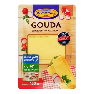 Сир Влощова Гауда нарізка Польща 150г