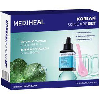 Mediheal zestaw: Ampułka do twarzy Blemish Repair + Glass Spoon