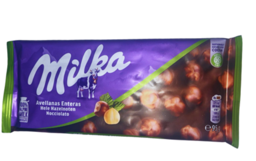 Milka Chocolat Noisettes Entières – Fondant & Croquant