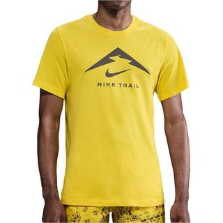 Nike dri-fit trail logo camisetas trail running manga corta hombre Amarillo L 1001037144