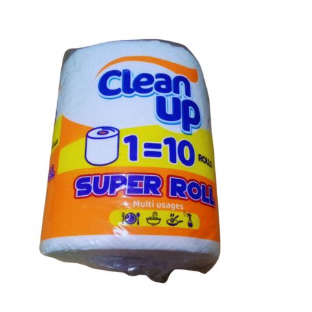 Clean Up Super Roll – Essuie-Tout Multi-Usages 1=10 Rouleaux