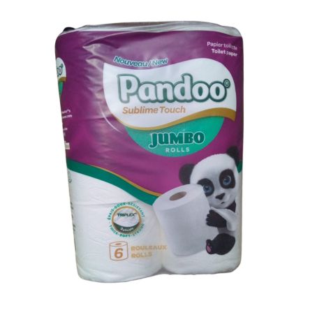 Pandoo Sublime Touch Jumbo – Papier Toilette 3 Plis – 6 Rouleaux