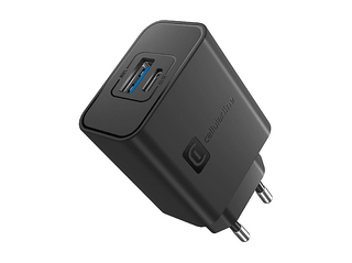 CELLULARLINE Doble Super Fast Charger 45W, Negro