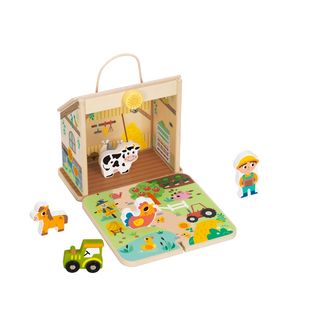 კეცვადი ფერმა – ხის როლური სათამაშო კომპლექტი