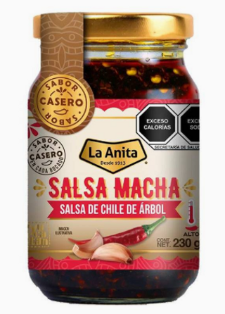 Salsa Macha De Chile De Arbol 230Gr La Anita