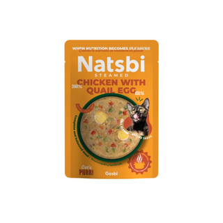 NATSBI CAT STEAMED POULET AVEC QUAIL EGG