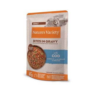 85 g Nature’s Variety Alimento húmido de bacalhau em saqueta para gatos