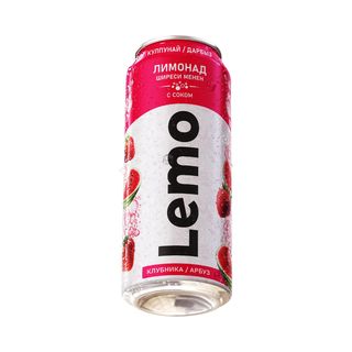 Газированный напиток Lemo Арбуз-клубника, 0.45 л.