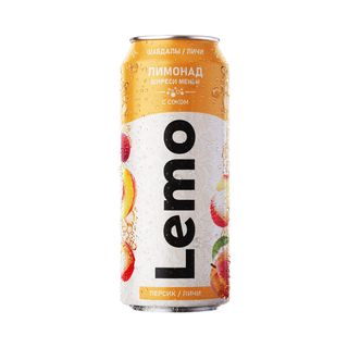 Газированный напиток Lemo  Персик-личи, 0.45 л.
