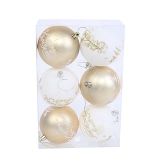 BOŽ. KUGLICE ZLATNE  6 kom