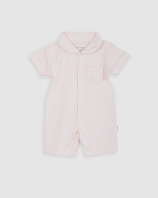 Pijama Bebé Camisero Rosa Corto 3-6m