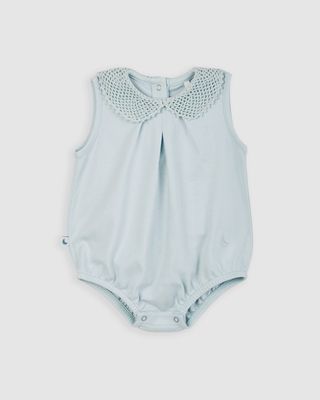 Ranita Bebé Crochet Azul 18m+