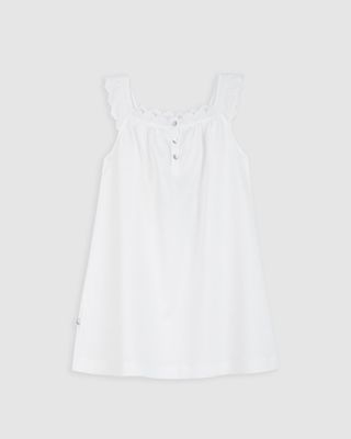 Camisón Kids Tira Bordada Blanco 4-6a
