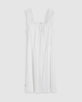 Camisón Mujer Tira Bordada Blanco XL