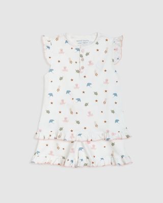 Pijama Kids Volantes Ocean Corto 2-4a