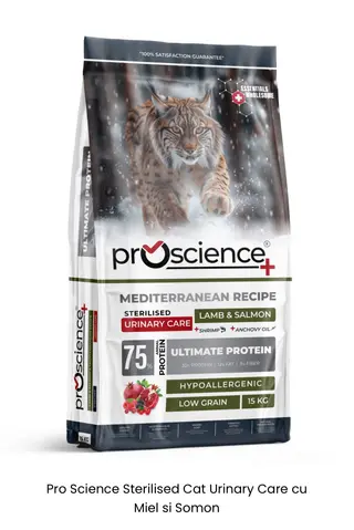 Pro Science Sterilised Cat Urinary Care cu Miel si Somon Vrac 1 kg