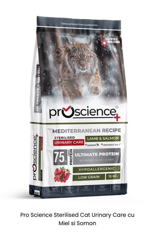 Pro Science Sterilised Cat Urinary Care cu Miel si Somon Vrac 1 kg